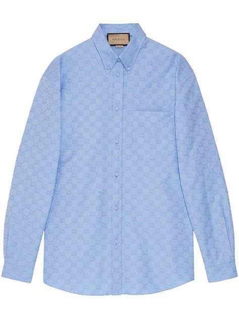 supreme zip up work shirt gucci|GUCCI GG Supreme cotton Oxford.